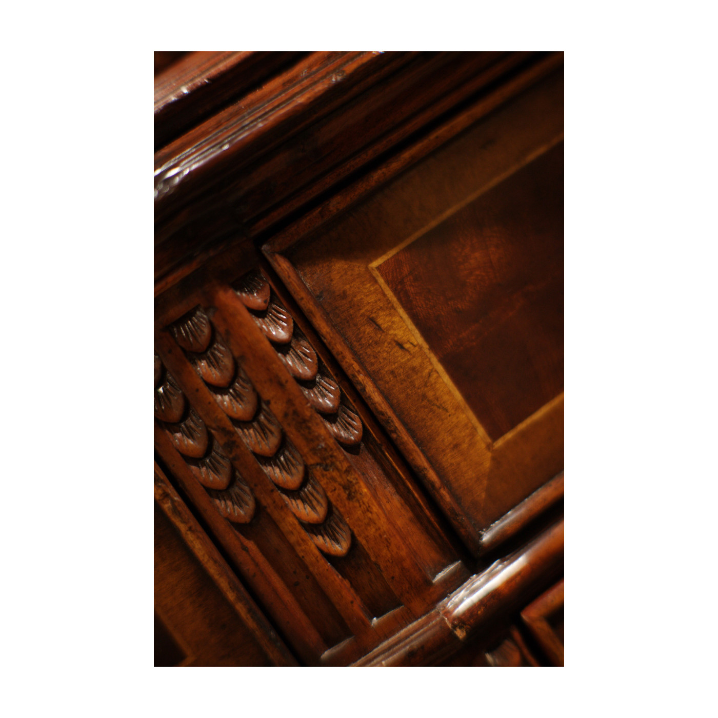 Serpentine Two Door Mahogany Cabinet