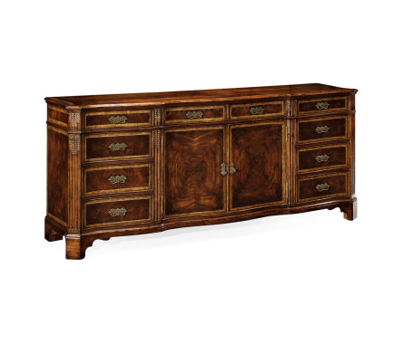 Mahogany Double Serpentine Sideboard
