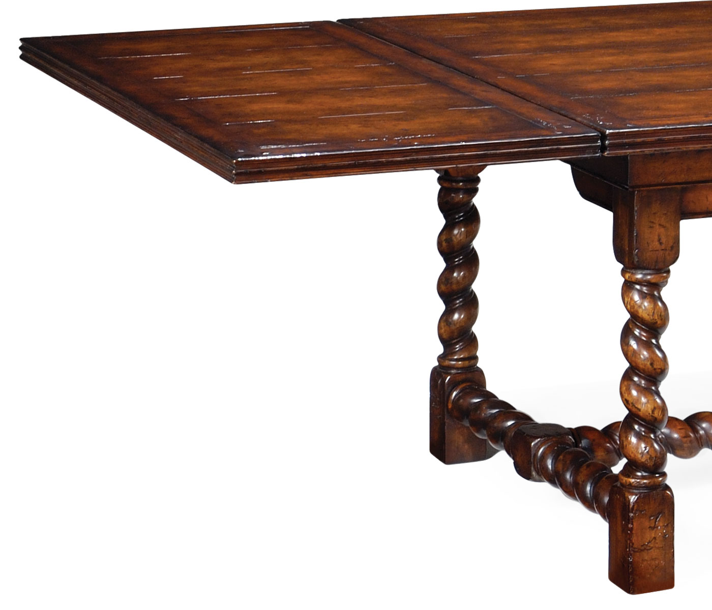 Large drawleaf dining table