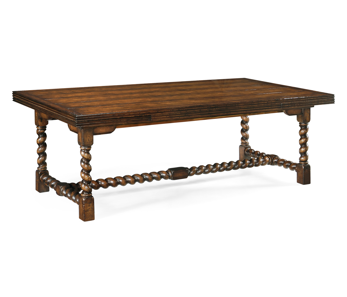 Large drawleaf dining table