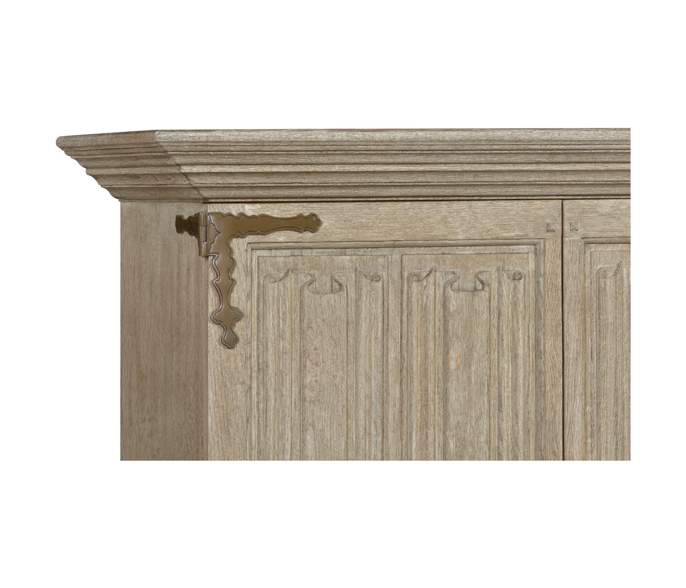 Elizabethan Style Grey Oak TV Cabinet
