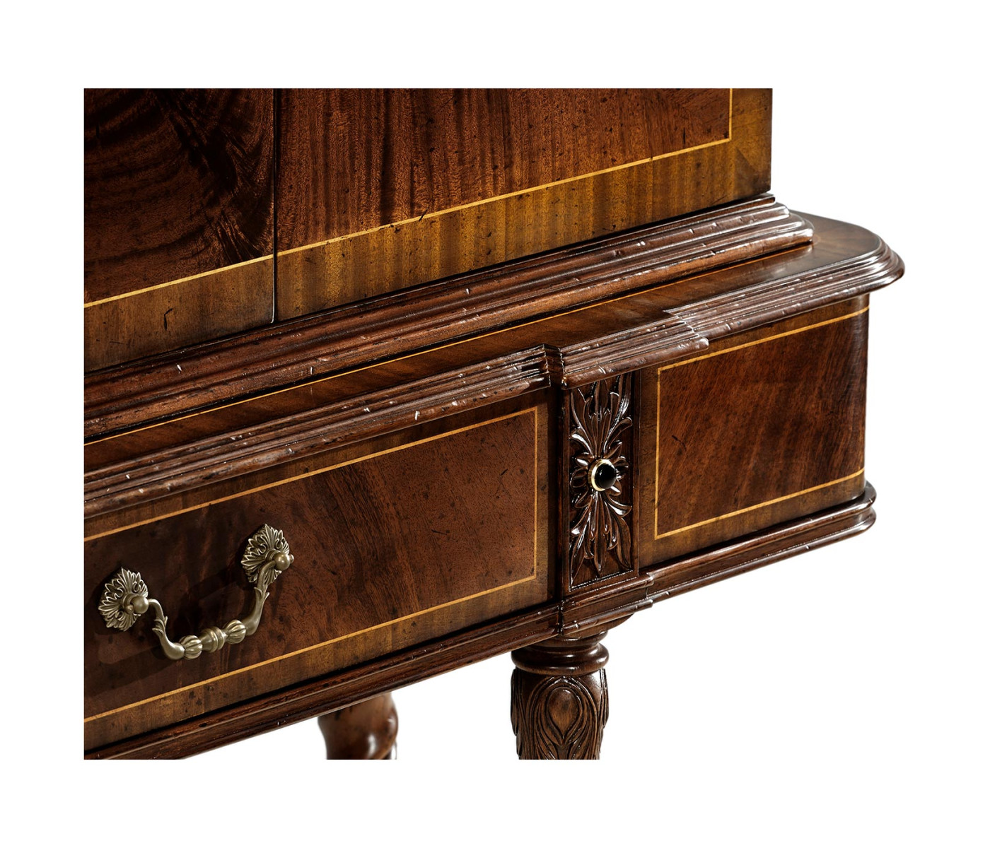 Mahogany Panelled Door TV Cabinet