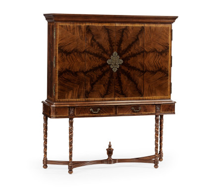 Mahogany Panelled Door TV Cabinet