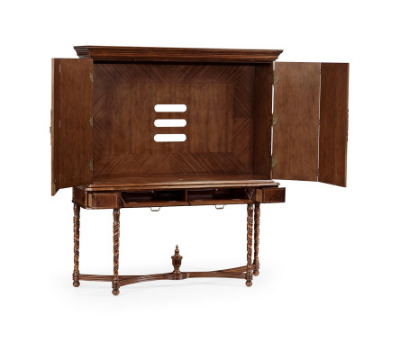Mahogany Panelled Door TV Cabinet