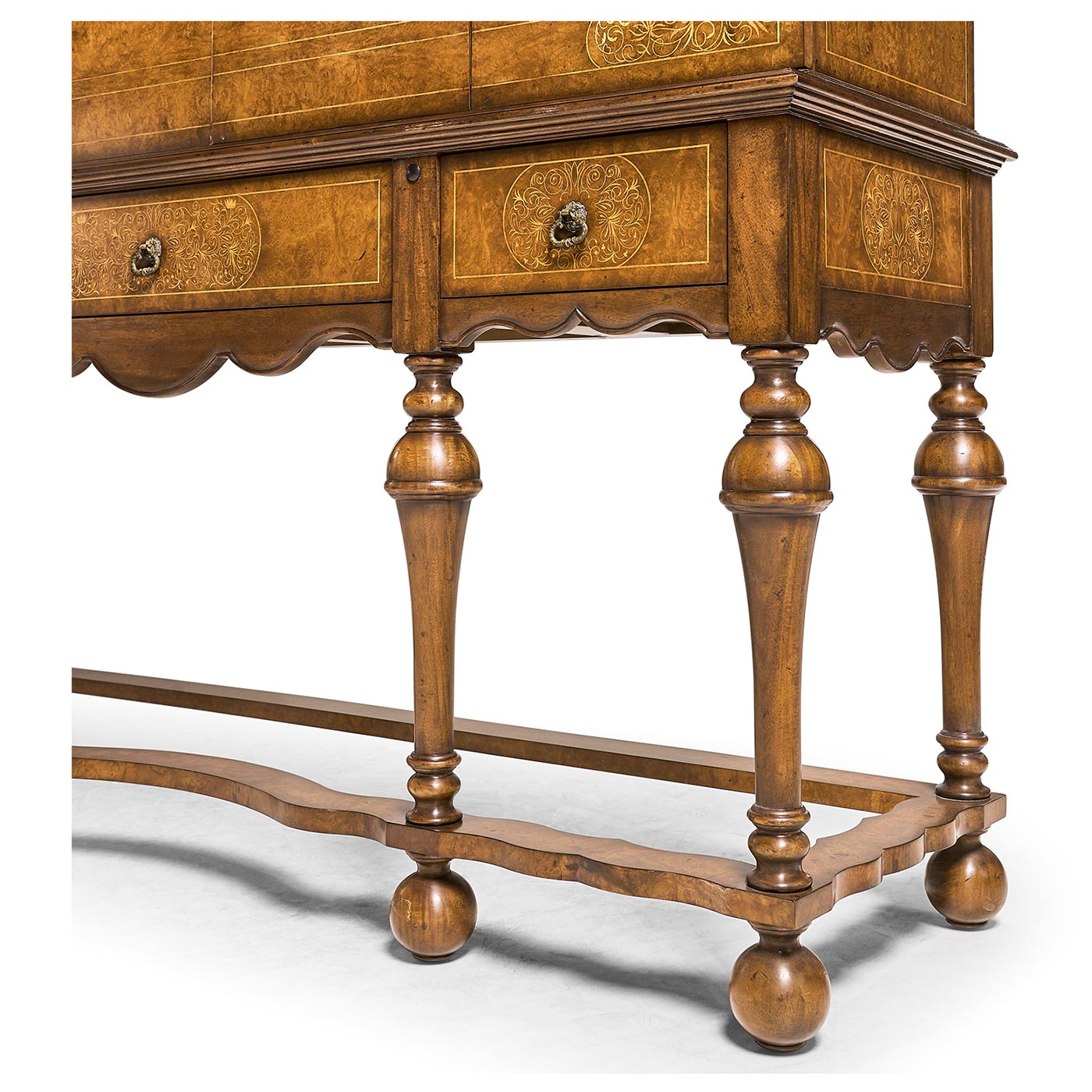 Burl Walnut & Seaweed TV Cabinet