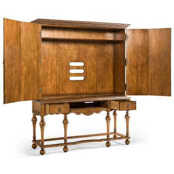 Burl Walnut & Seaweed TV Cabinet