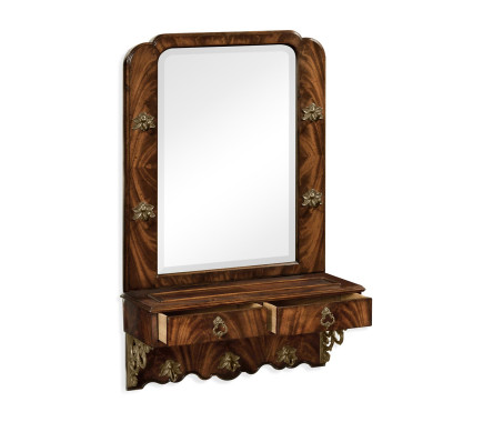 Victorian Style Crotch Mahogany Hall Mirror