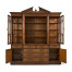Triple Walnut Display Cabinet with Drawers