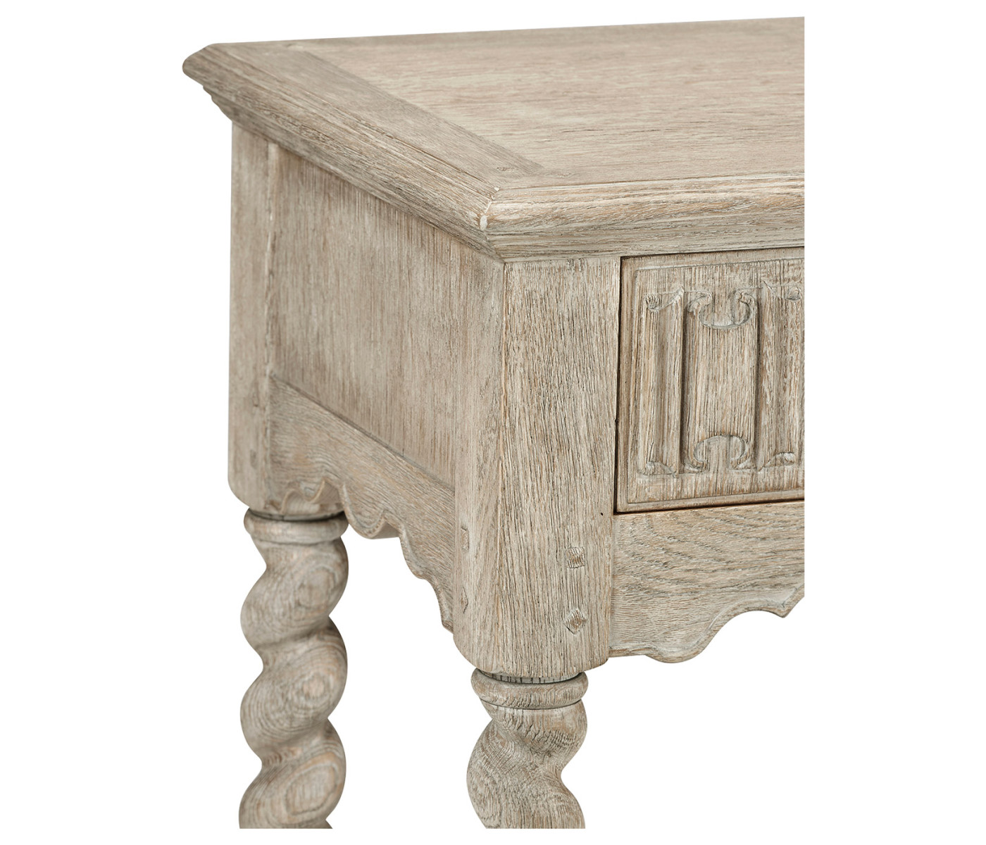 Linenfold Grey Oak Console