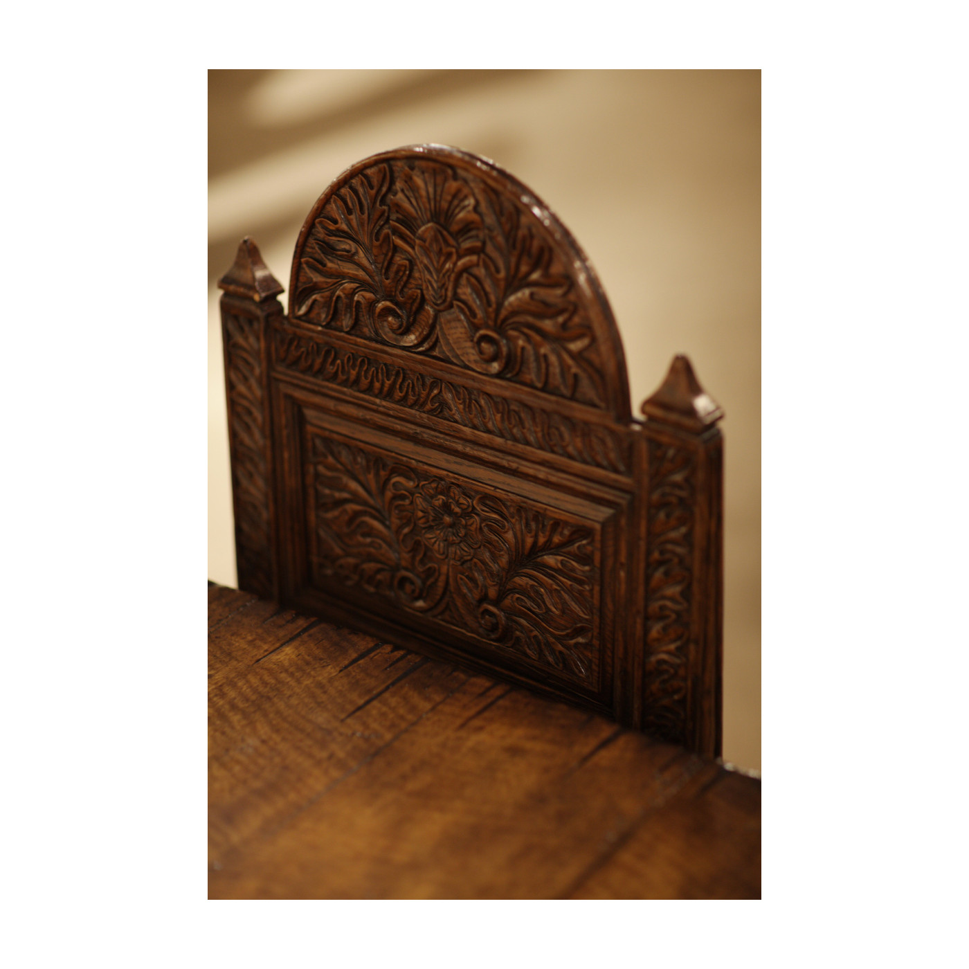 Yorkshire Dark Oak Side Chair With Antique Caviar Black Leather