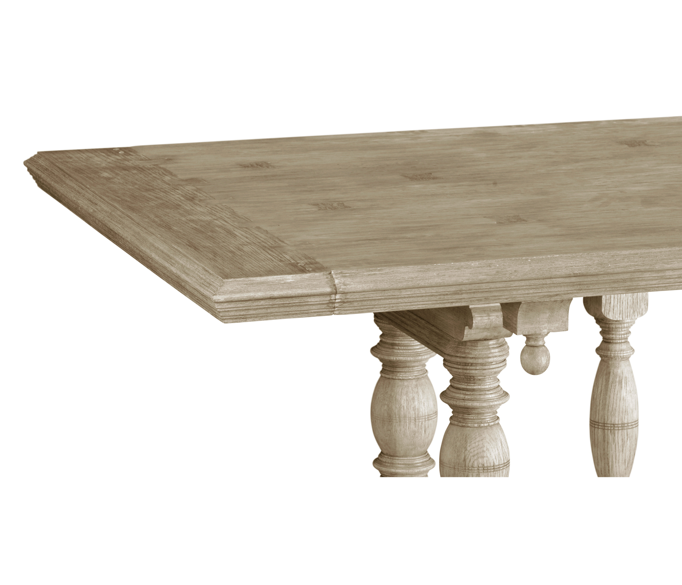 Elizabethan Style Grey Oak Dining Table