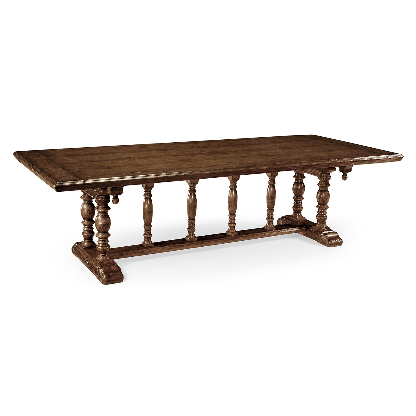 Elizabethan Style Dark Oak Dining Table 108