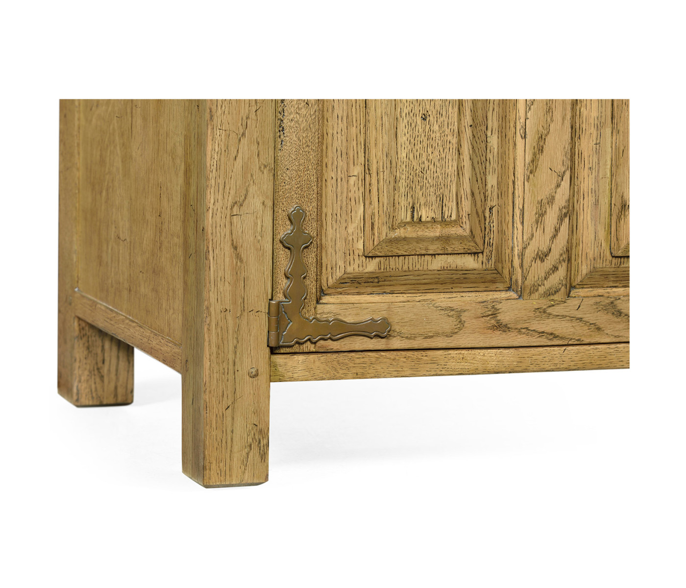 Linenfold Natural Oak TV Cabinet