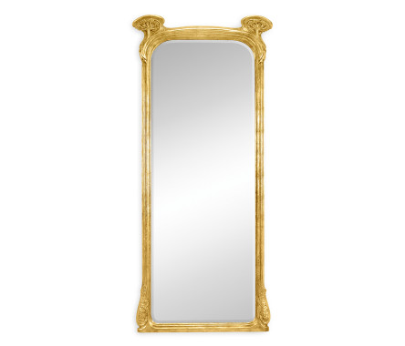 Full length art nouveau gilded mirror