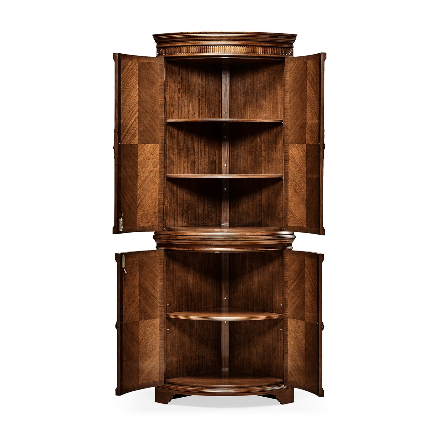 Mahogany Curved Corner Cabinet