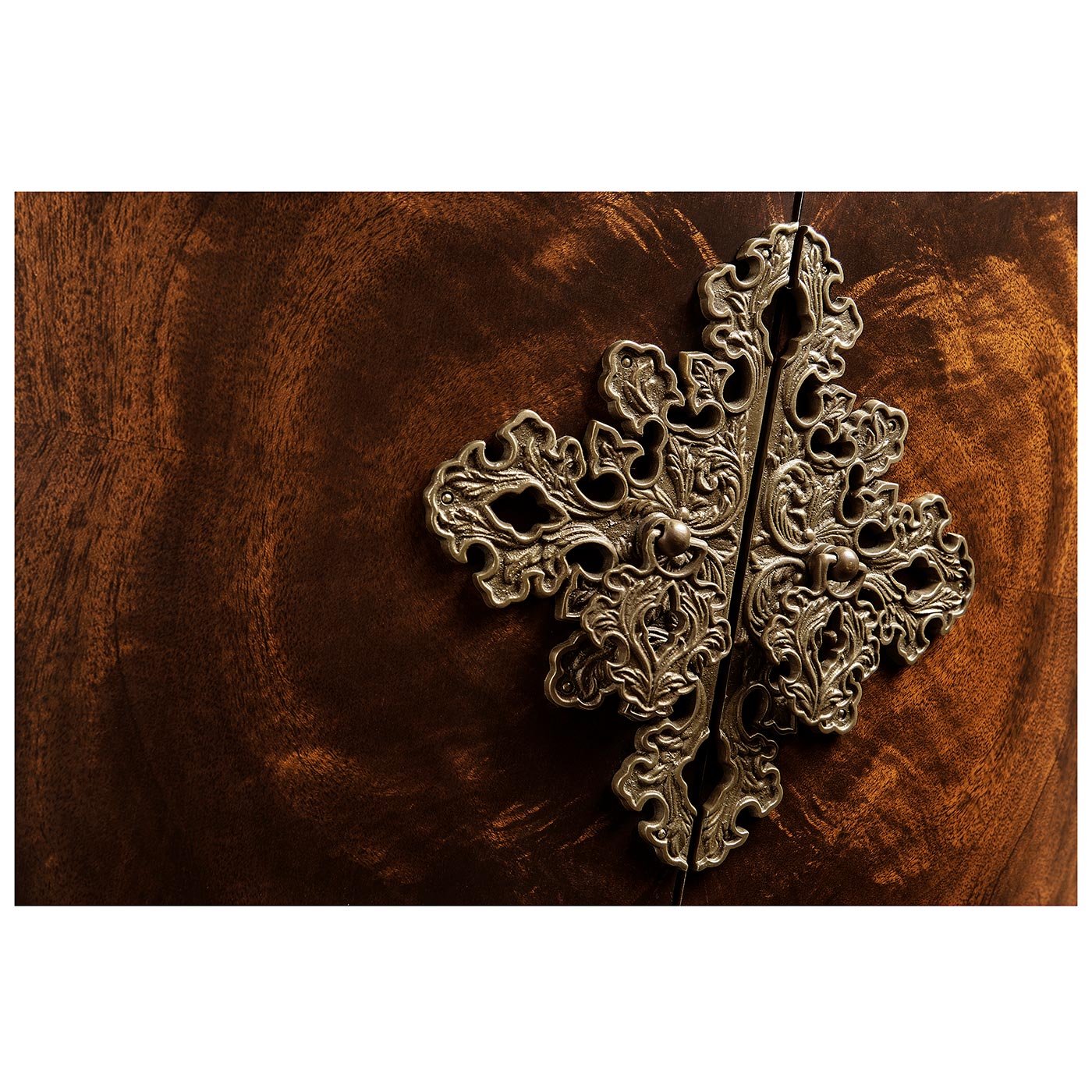 Mahogany Curved Corner Cabinet