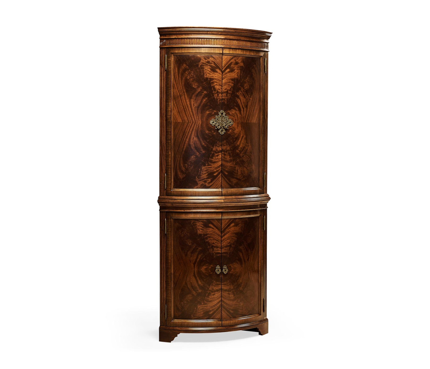 Mahogany Curved Corner Cabinet