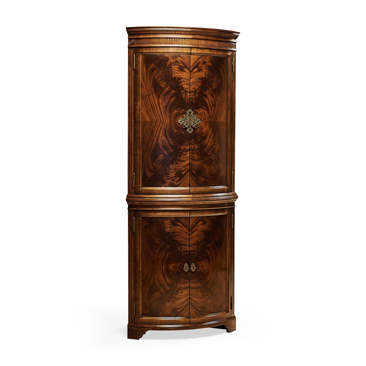 Mahogany Curved Corner Cabinet