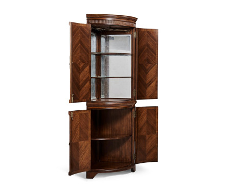 Mahogany Curved Corner Drinks Cabinet