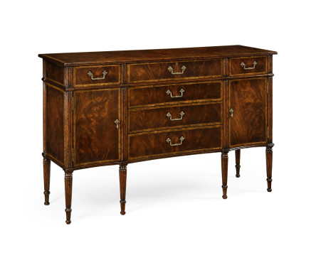 Mahogany Sideboard with Shallow Curved Doors