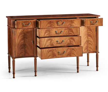 Mahogany Sideboard with Shallow Curved Doors