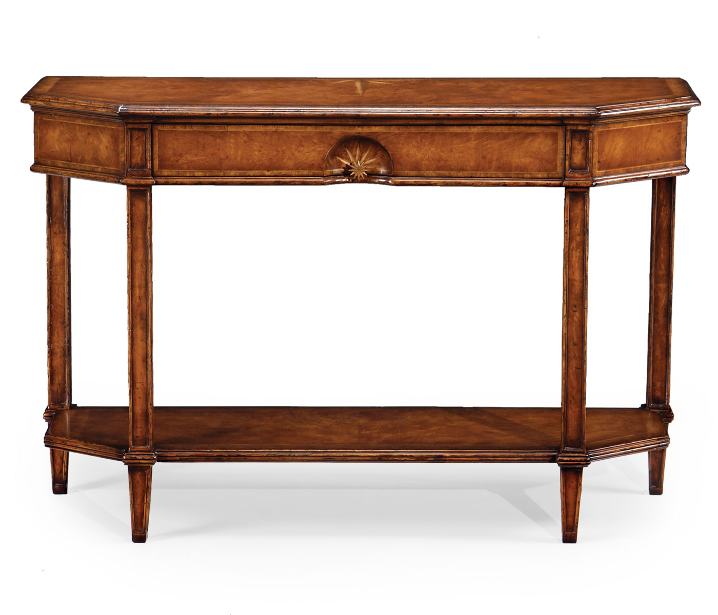 Starburst walnut console