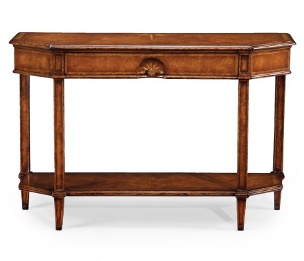 Starburst walnut console
