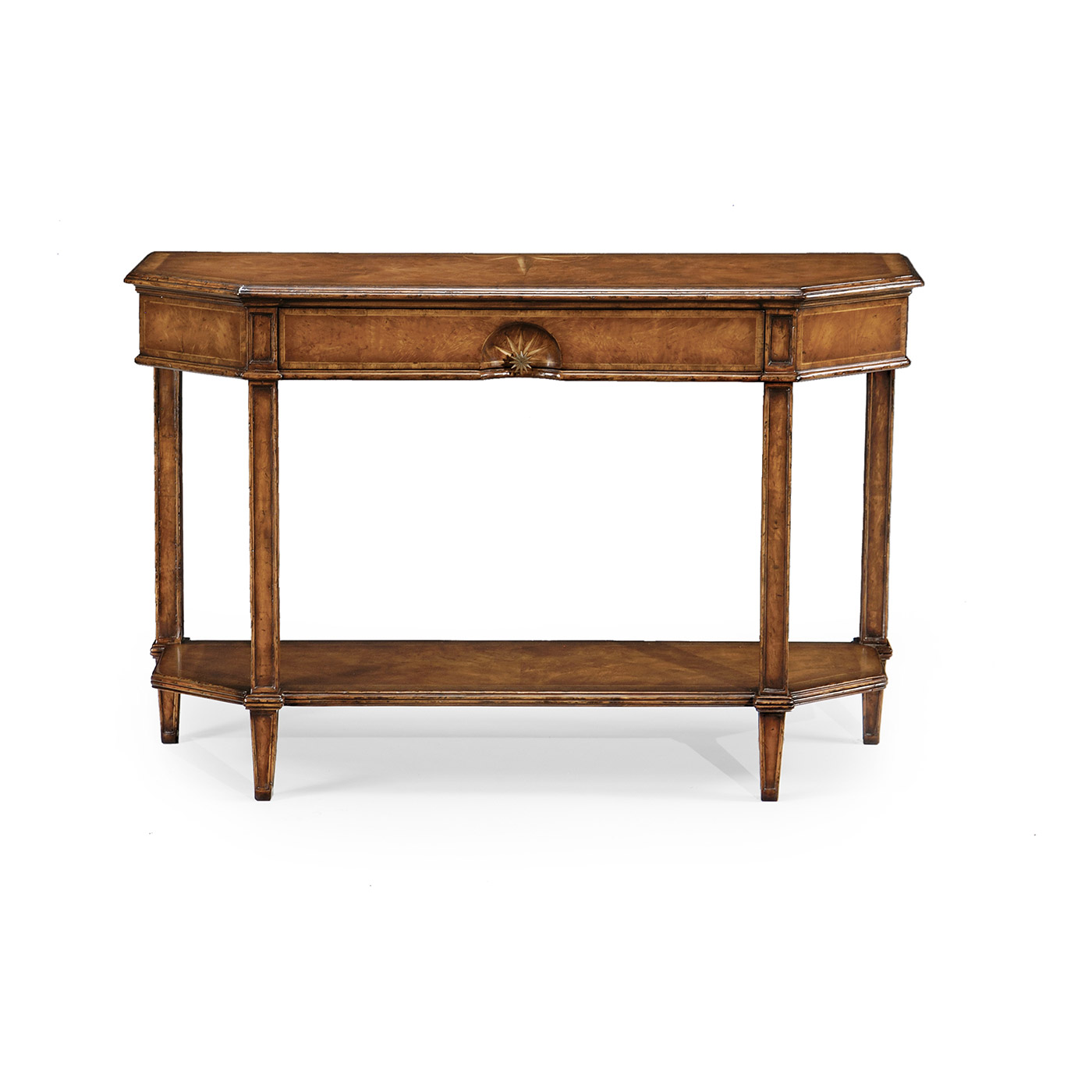 Starburst walnut console