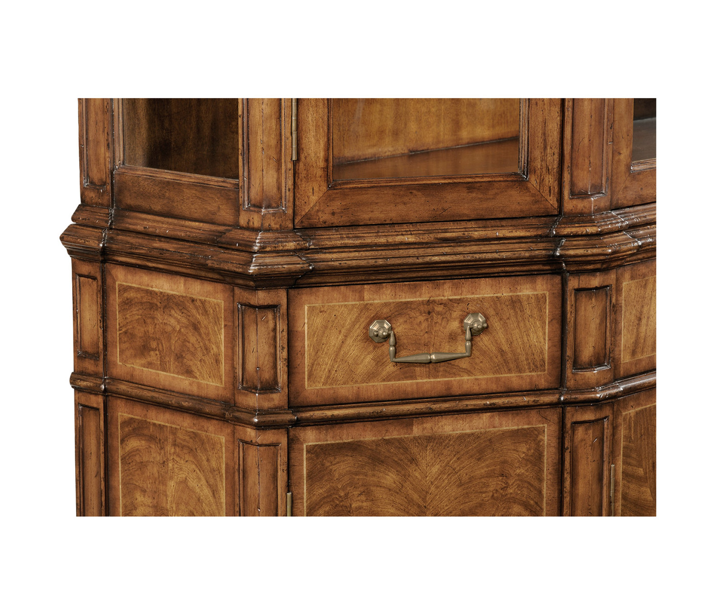 Starburst walnut display cabinet