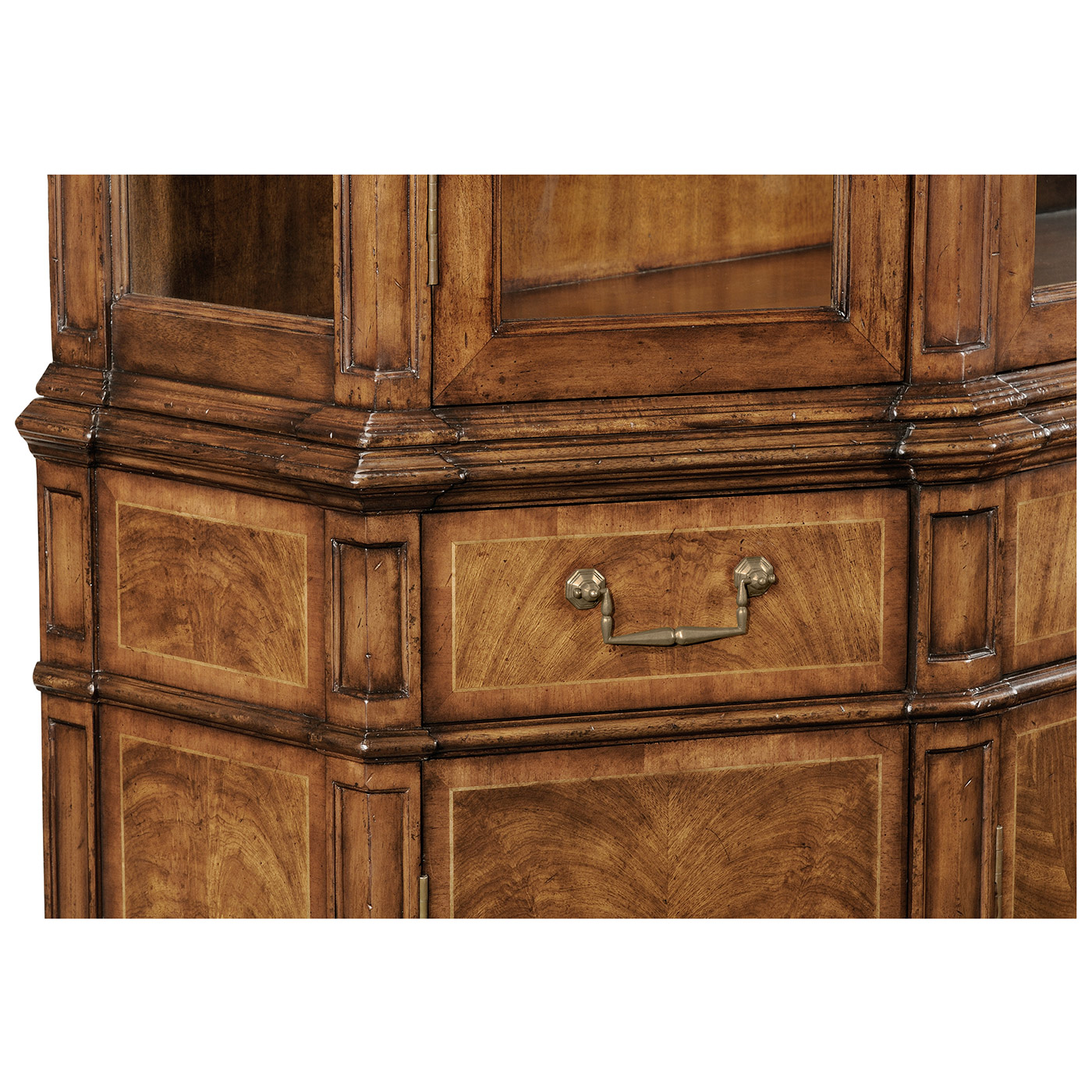 Starburst walnut display cabinet