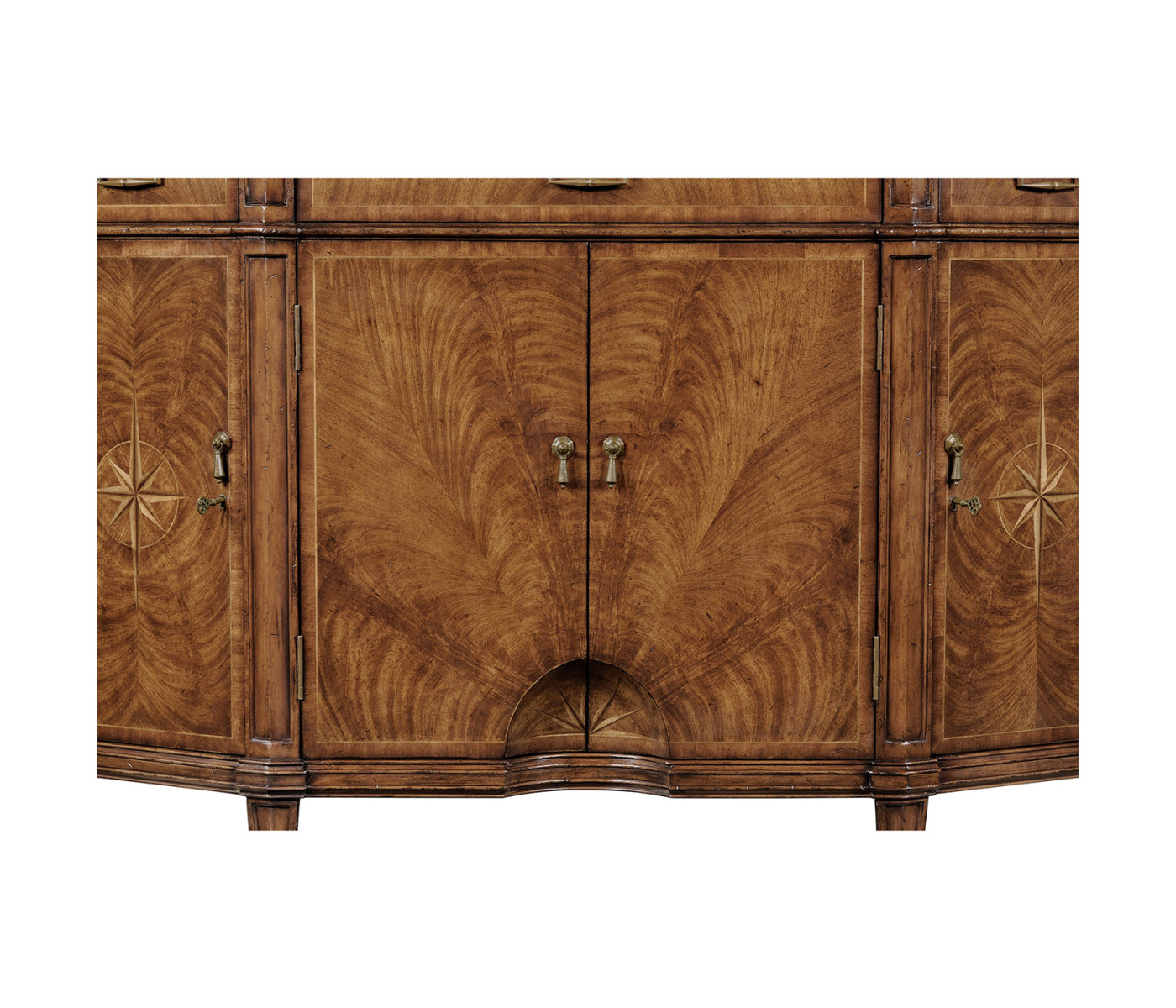 Starburst walnut display cabinet