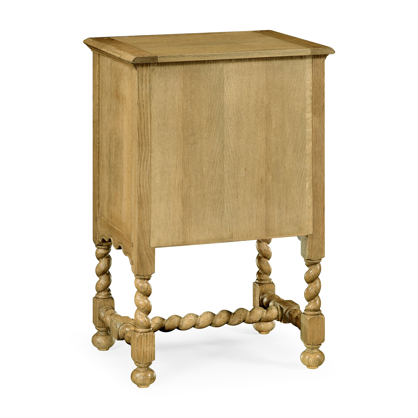 Linenfold Natural Oak Bedside Chest
