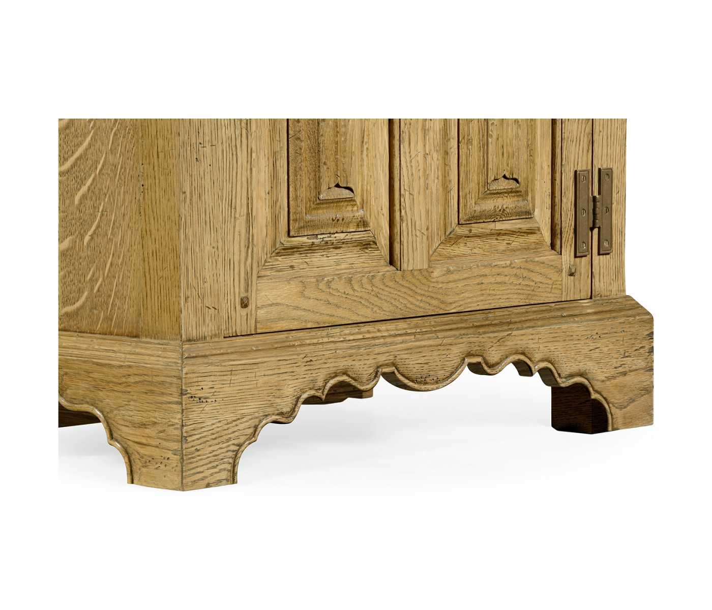 Linenfold Natural Oak Bedside Cabinet
