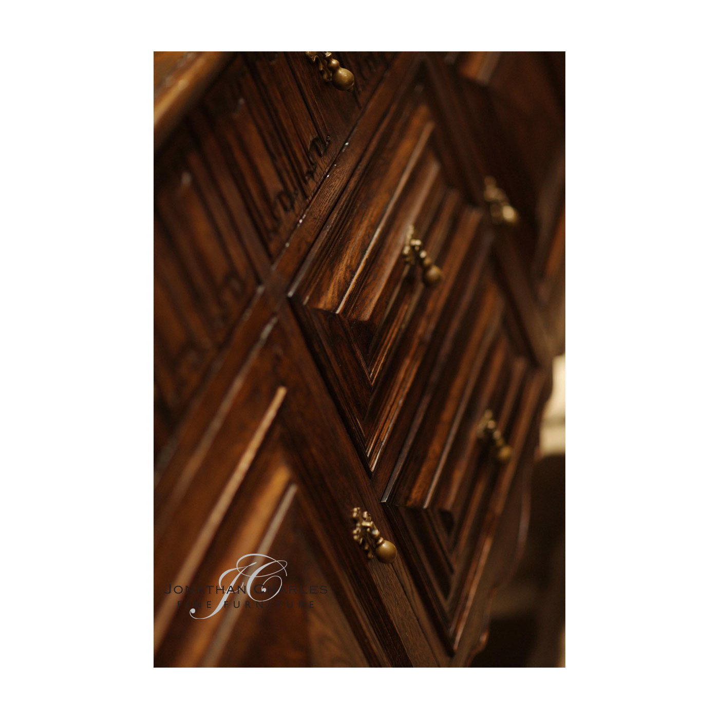 Linenfold Dark Oak Sideboard