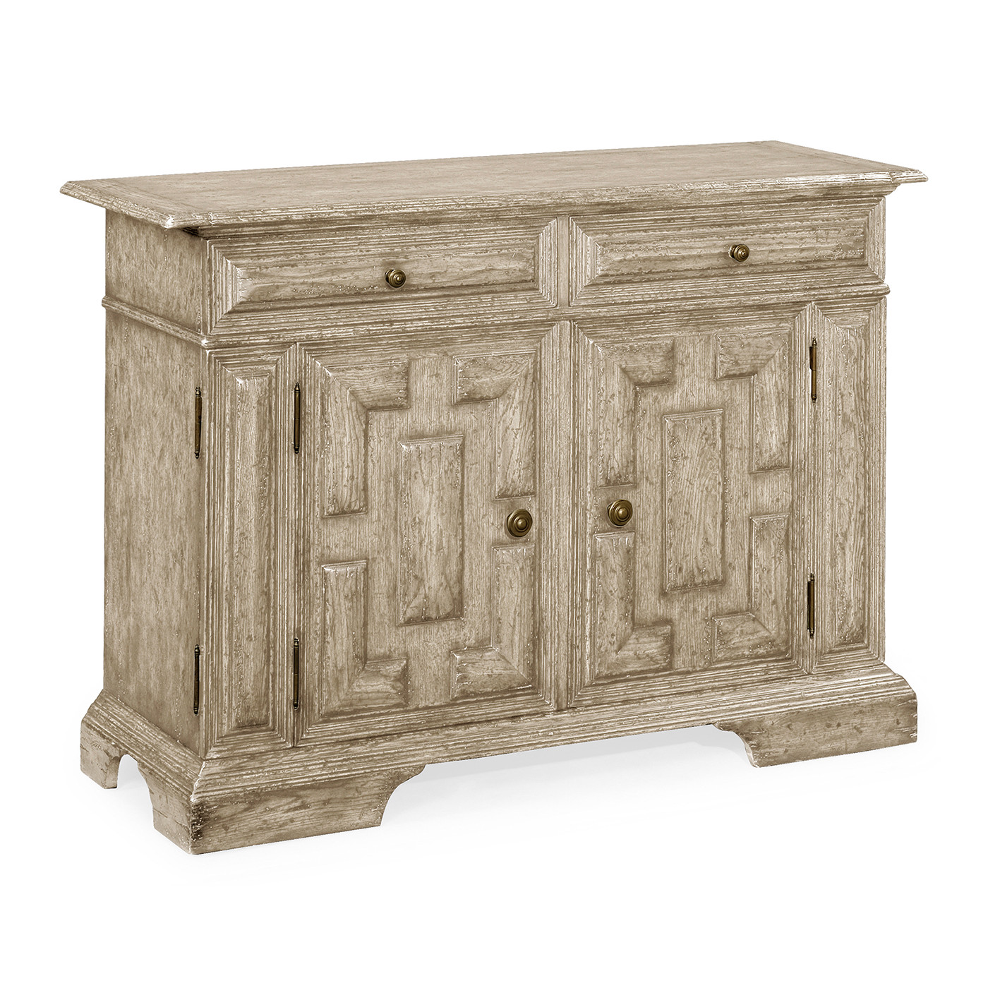 Tudor Style Grey Oak Side Cabinet
