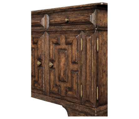Tudor Style Dark Oak Side Cabinet