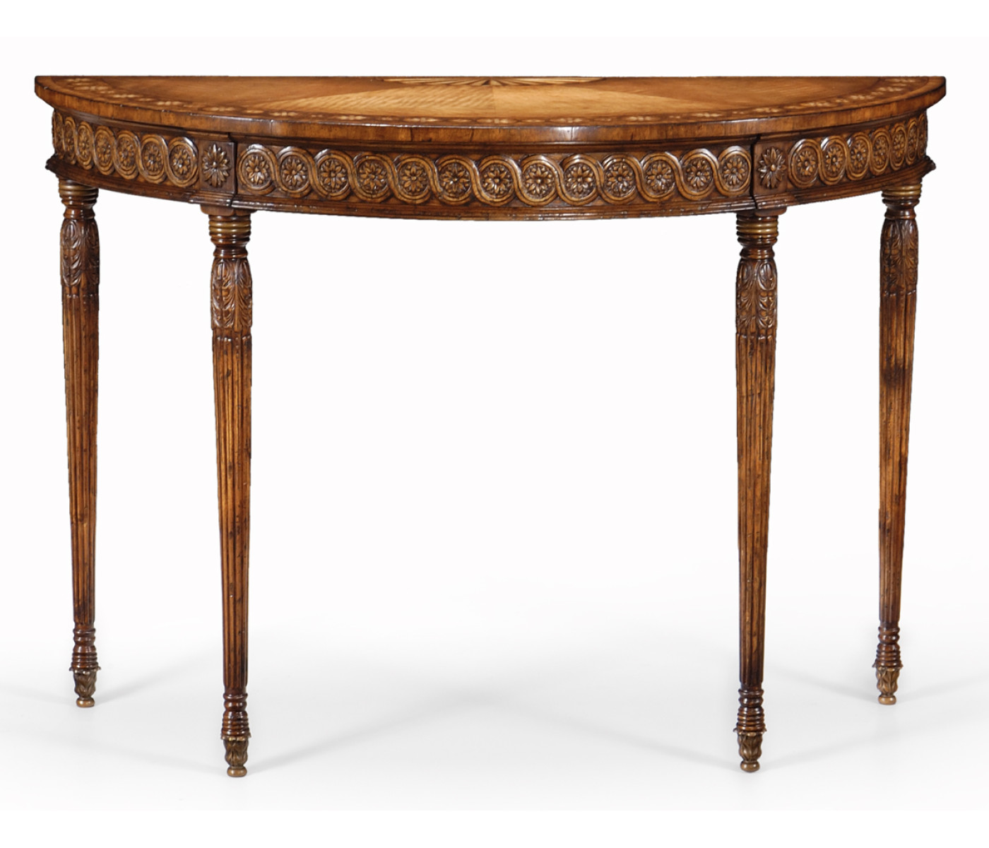 Walnut & Satinwood Console
