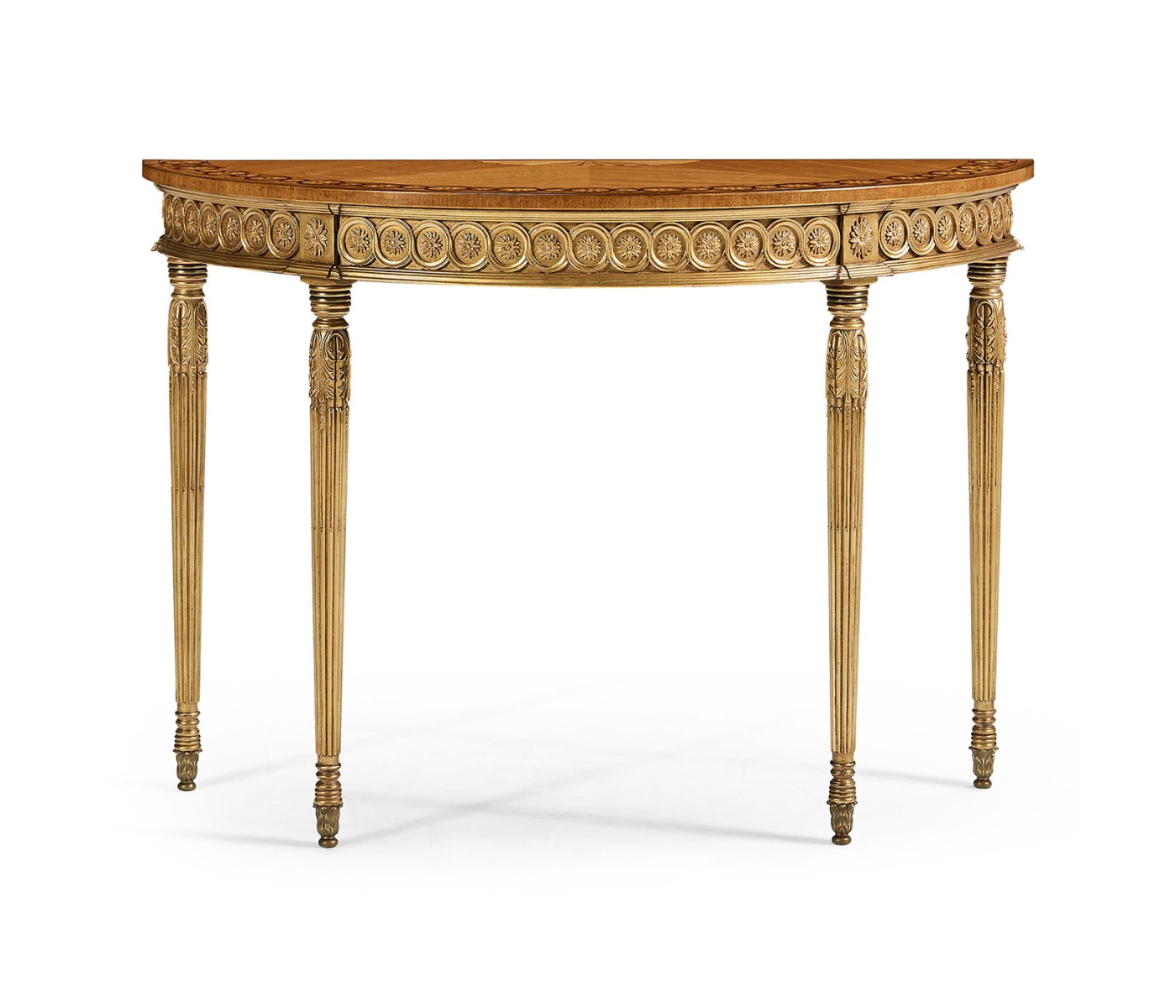 Gilded Demilune Console