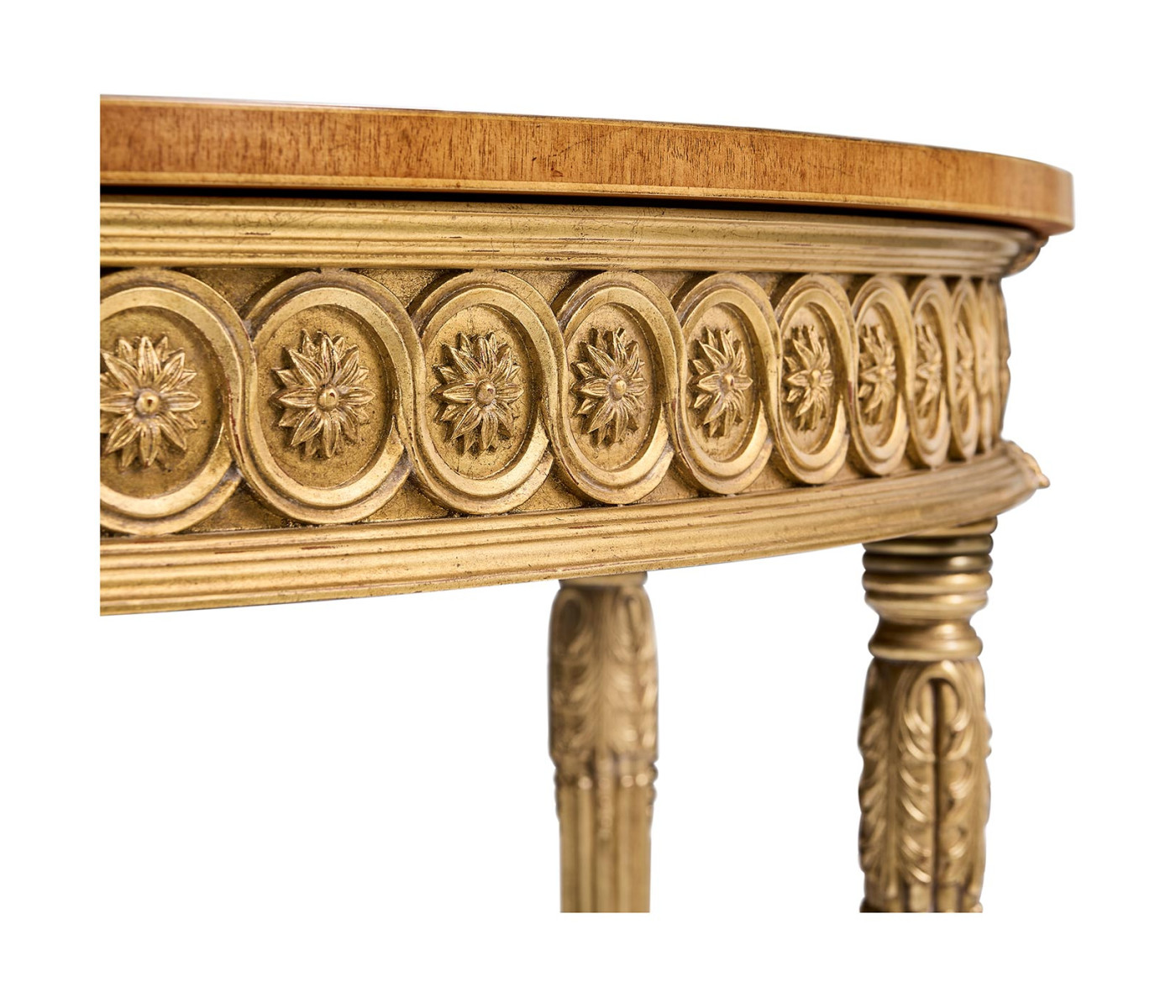 Gilded Demilune Console