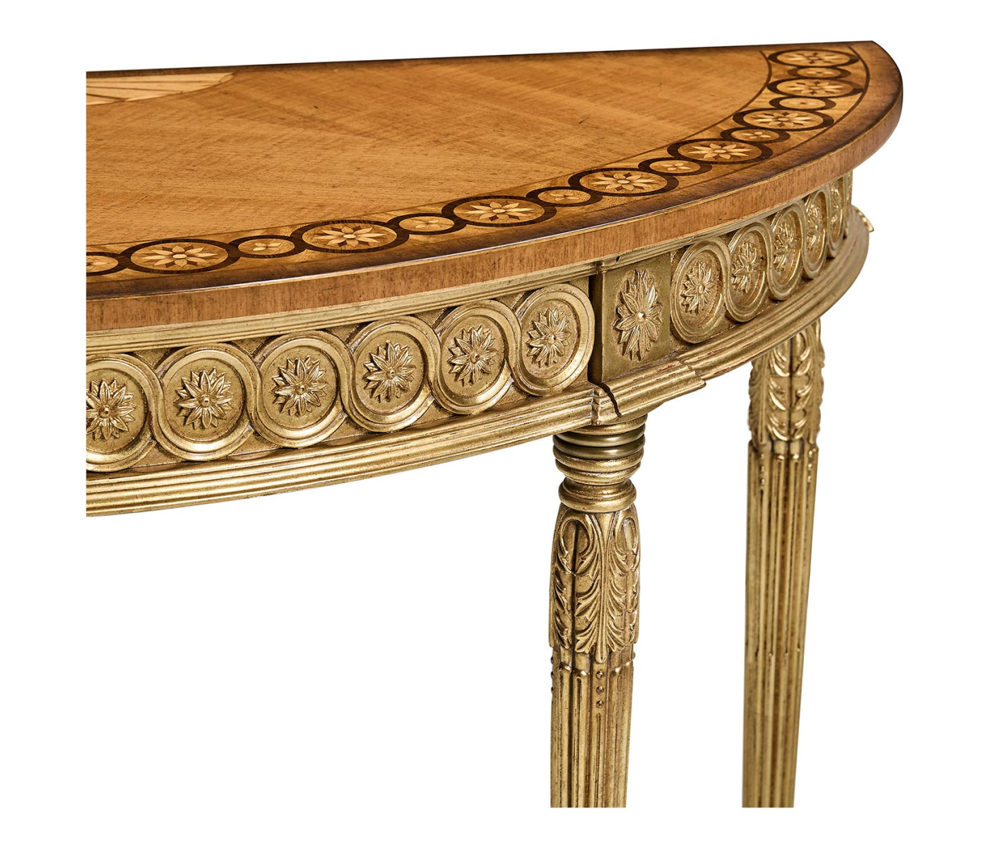 Gilded Demilune Console