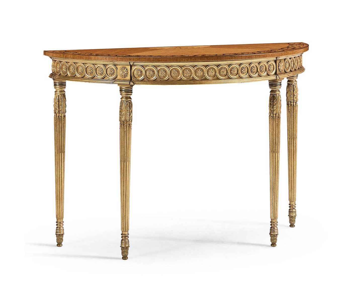 Gilded Demilune Console