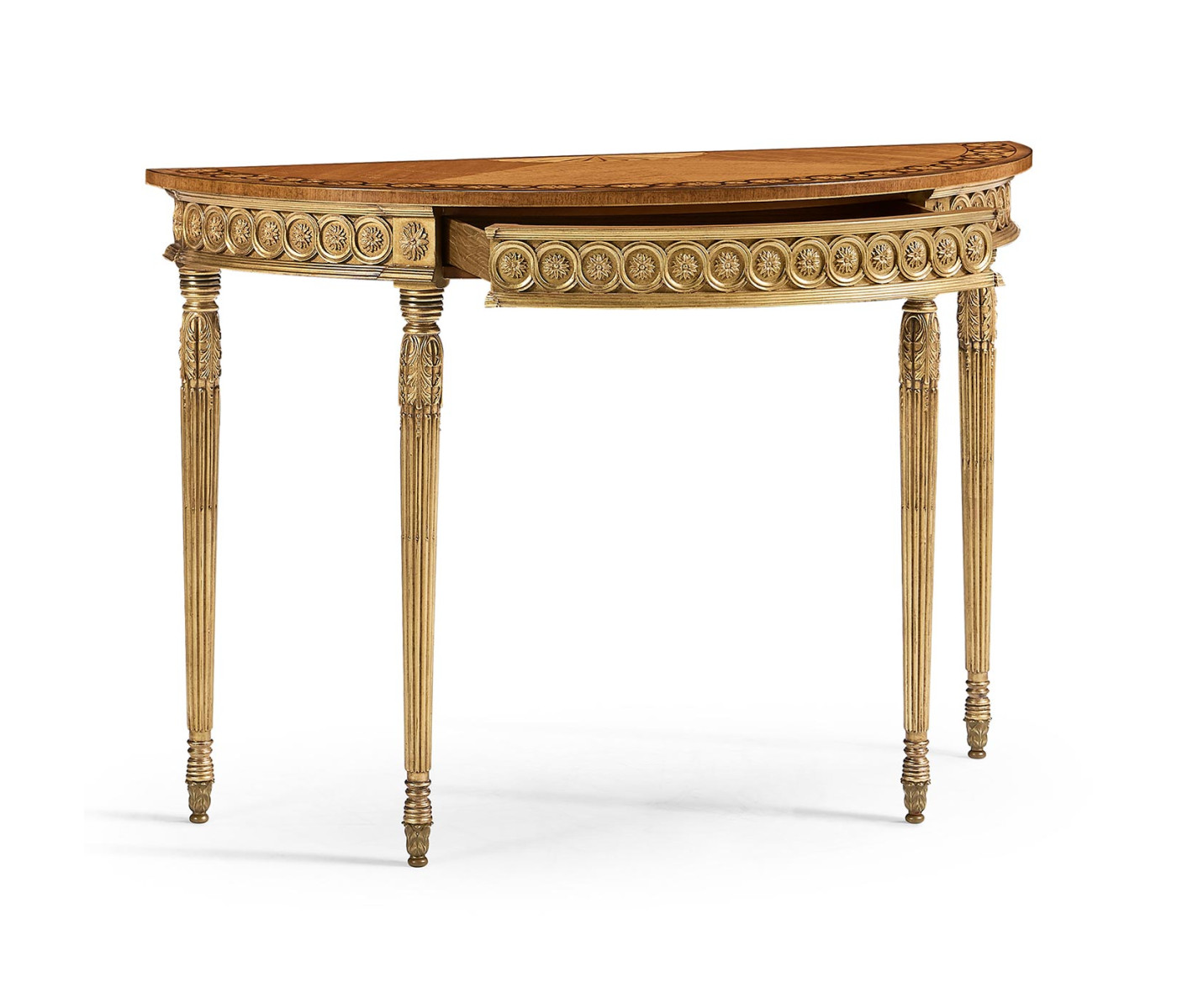 Gilded Demilune Console