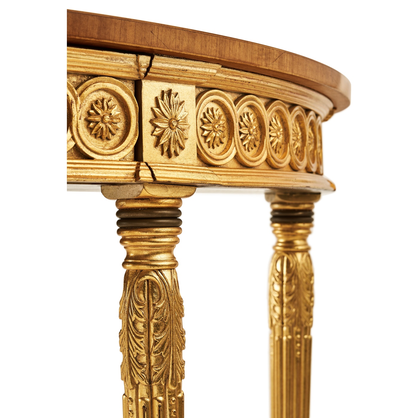 Gilded Demilune Console