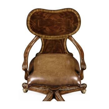 George I Style Adjustable Desk Chair (Mahogany)
