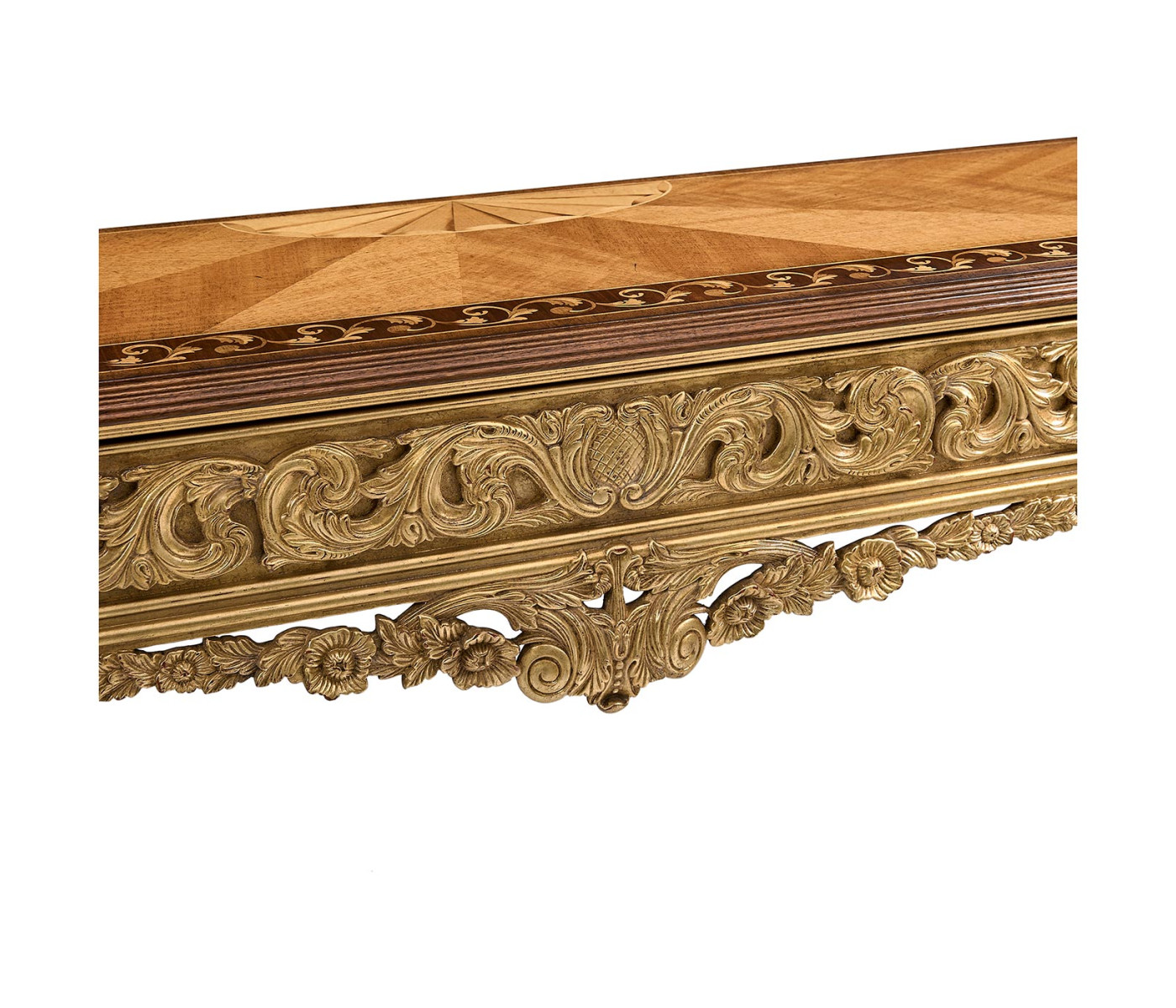 Louis IV Style Narrow Gilded Console
