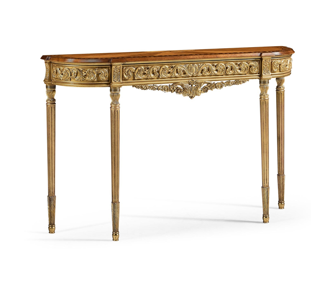 Louis IV Style Narrow Gilded Console