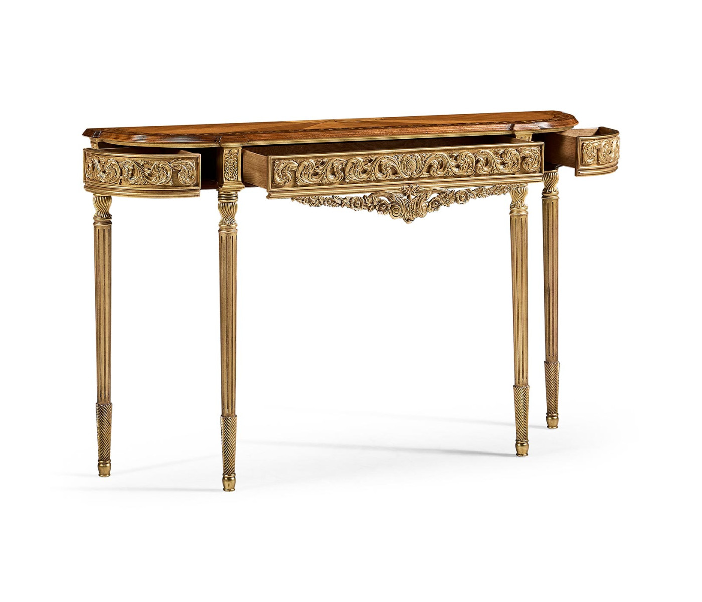 Louis IV Style Narrow Gilded Console