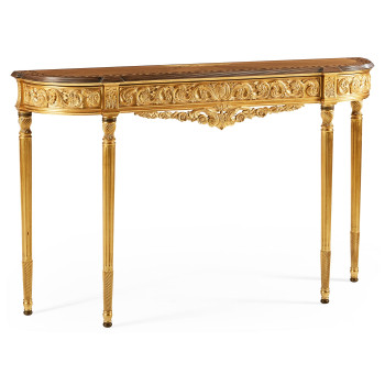 Louis IV Style Narrow Gilded Console