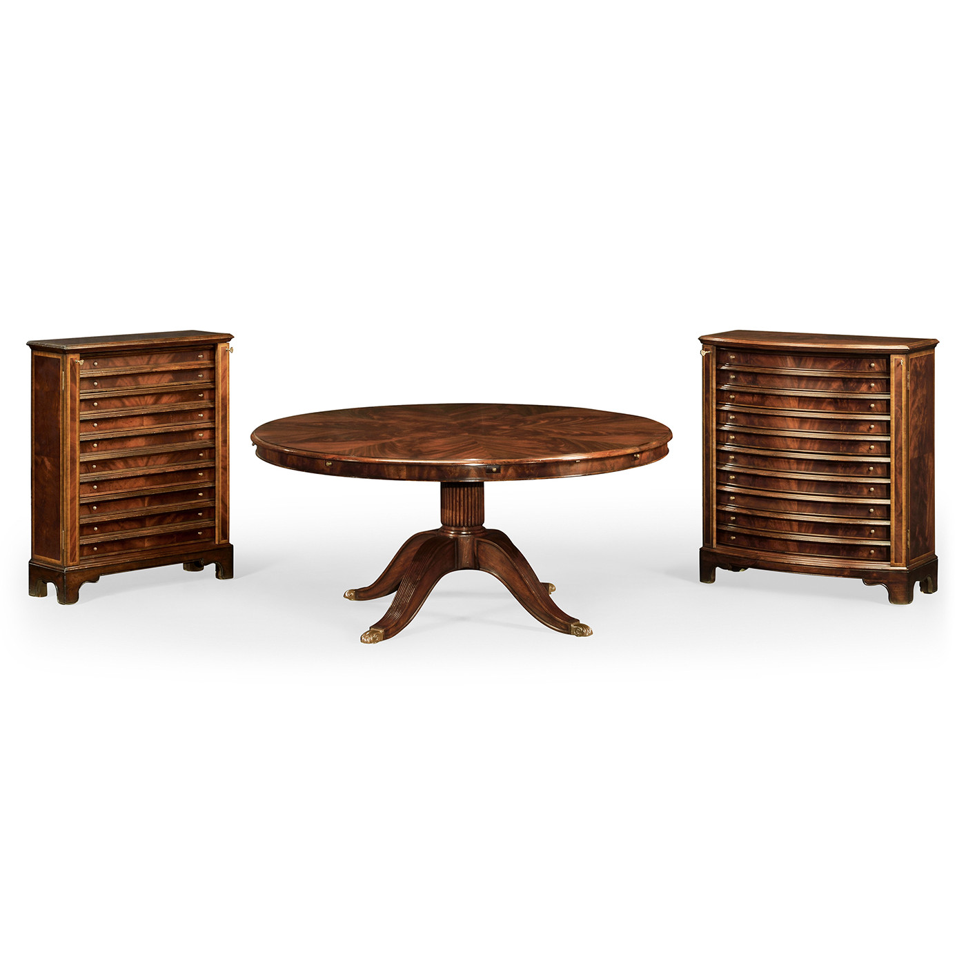 Mahogany Extending Circular Dining/Games Table 66