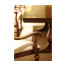 Jacobean Style Dark Oak Upholstered Back Arm Chair